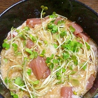 マグロのやまかけちょい足しカイワレ